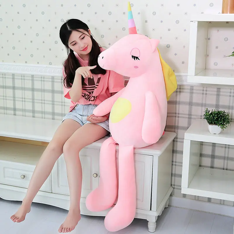 

Super soft Stuffed Unicorn plush Toy Giant Hug unicornio Cushion rainbow horse Sleeping Cuddly toys for children birthday gifts
