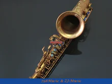 Newest PRO Matte Coffee Alto Saxophone Sax High F# Abalone Shell Key With Case