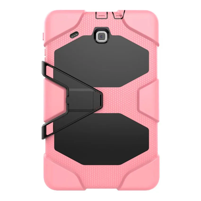 Для samsung Tab E 9,6 чехол противоударный жесткий военный сверхпрочный силиконовый Прочный чехол для samsung Galaxy Tab E 9," SM-T560 T561 - Цвет: Розовый