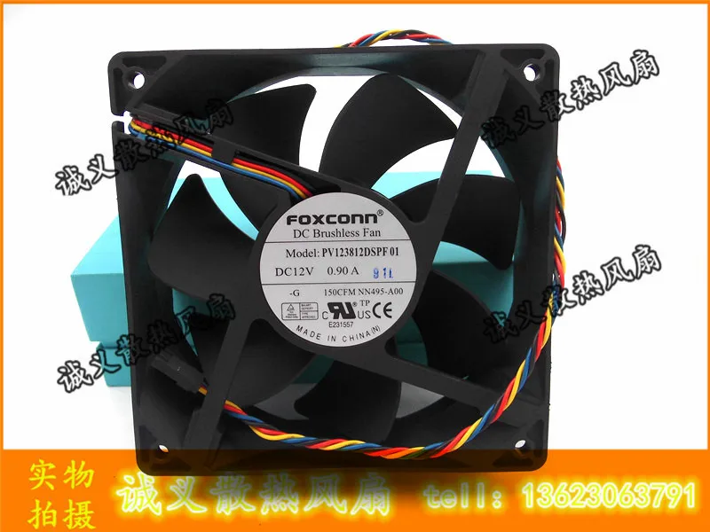 Бесплатная доставка Для Foxconn PV123812DSPF01 NN495 0NN495 серверный квадратный вентилятор 12 В 0