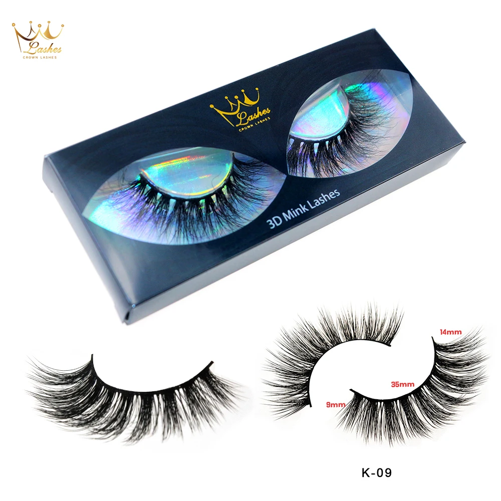 

K-9 Faux mink lashes 3D eyelashes natural long invisible thin band stage lashes curl soft extensions