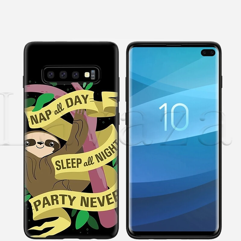 Lavaza жизнь Ленивца Мягкий силиконовый чехол для Samsung Galaxy S6 S7 Edge S8 S9 S10e Plus A3 A5 A6 A7 A8 A9 J6