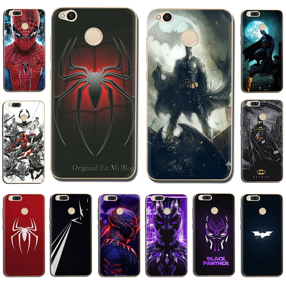 

Batman and Spiderman Hard Phone Cover Case for Xiaomi Mi 5 6 Mi 8 Lite SE Mi A1 A2 5X 6X 9 9SE