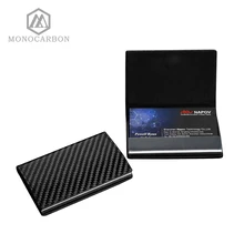 Monocarbon Fibra De Carbono Caso Titular do Cartão de Nome Do Titular do Cartão Caixa de Cartão Cardcase Negócios de Luxo Homens Caso Caixa de Cartão de Visita