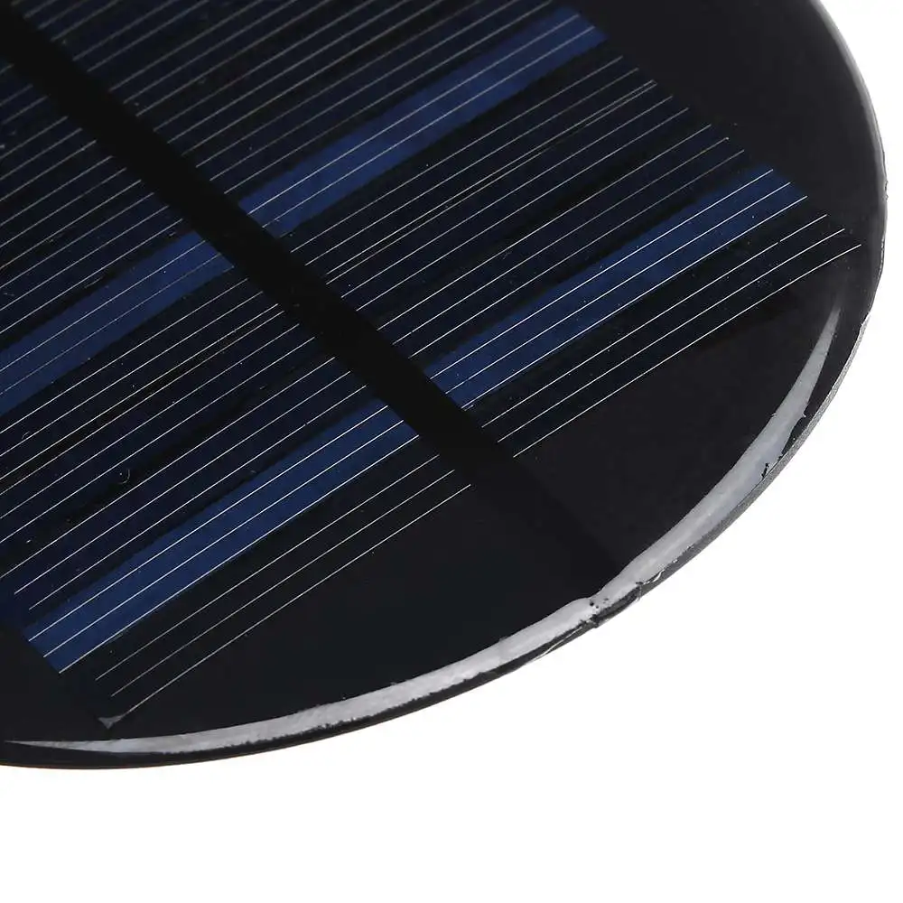 LEORY DIY Солнечная мощность 6 в 2 Вт 0.35A 80 мм круглый поликристаллический кремний солнечная панель эпоксидная плита модуль солнечной батареи мини