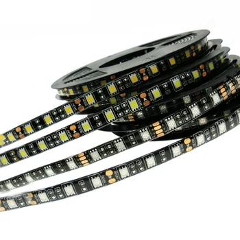 

Black PCB 5M Led Strip Light 5050 RGB 300 Leds Waterproof IP65 DC12V Flexible LED Car Light Tape Ribbon Led Backlighting