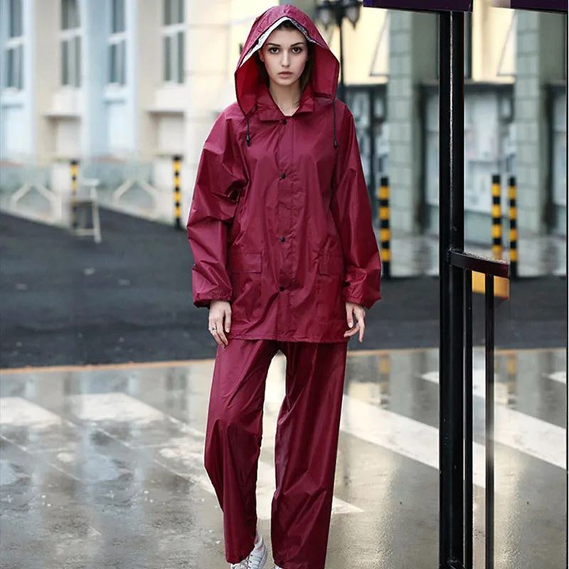 

Women/Men Trench Coat Style Raincoat Motorcycle Rain Suit Impermeable Bicycle Rain Poncho Adult Waterproof Rainwear Rain Coat