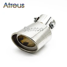 Universal Chrome Stainless Steel Automobiles Car Rear Round Exhaust Muffler Tip Modified Car Tail Throat Liner pipe Accessories
