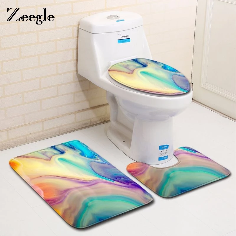 Zeegle песочные коврики для ванной напольный коврик унитаза пола декоративная