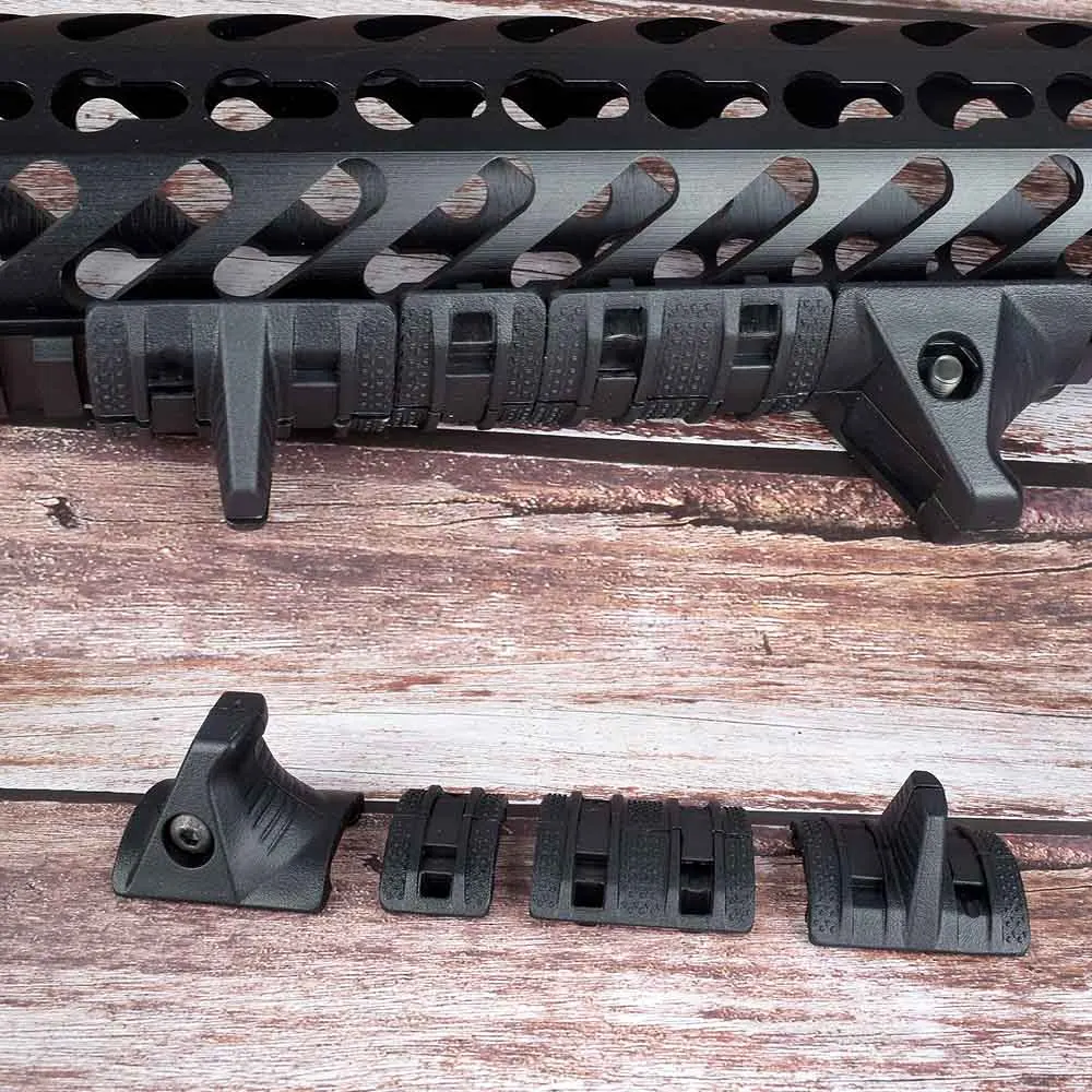 

MP 4 PCS/SET EMagpul Hand Stop Kit Handguard Panels Picatinny Rail Handguard Cover BK