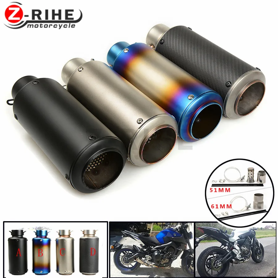 Motorcycle Exhaust Pipe Scooter Modified exhaust Muffler pipe For Kawasaki ZR-7/S 1999-2003 ZZR1100 1