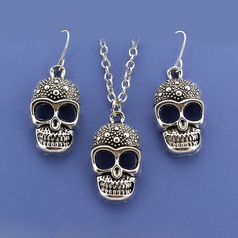 New Hot Fashion Vintage Silver Tone Skull Women Jewelry
