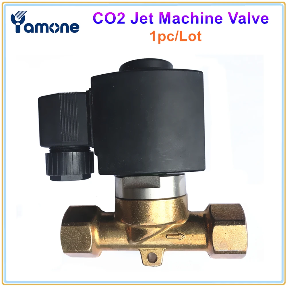 

1pc CO2 Jet Electric Valve Brass Threaded Accessories For Cryo Co2 FX Jet AC100V/220V 1400Psi Electromagnetic/Solenoid Valve