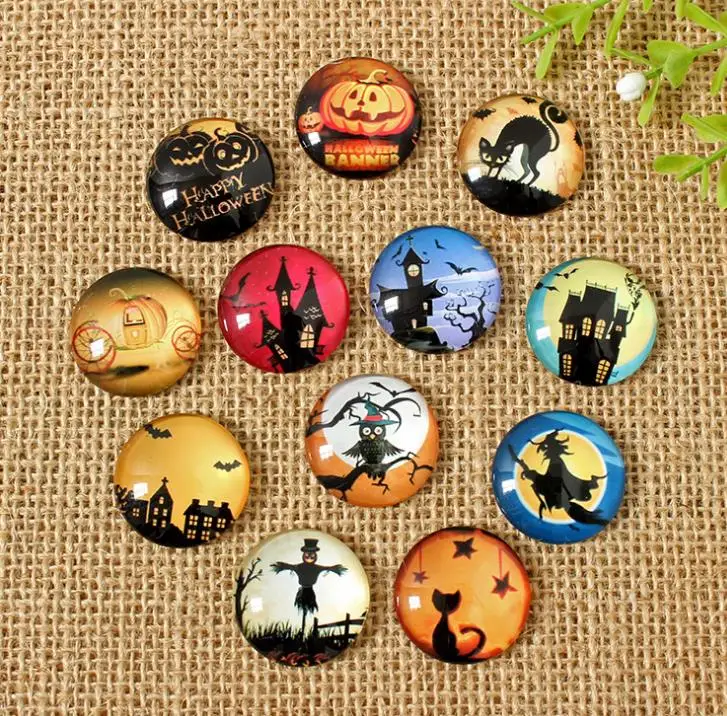 

Halloween DIY Mosaic Glass Interchangeable Crystal Glass mosaic Multi Color Buttons