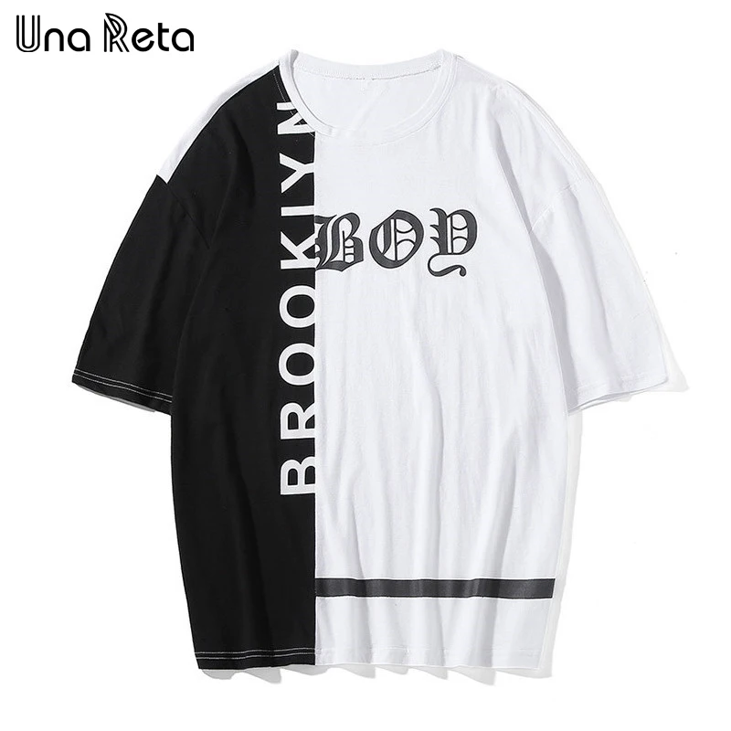 Una Reta летние мужские футболки новая хип-хоп футболка с коротким рукавом и принтом модные повседневные свободные топы Футболка с коротким рукавом