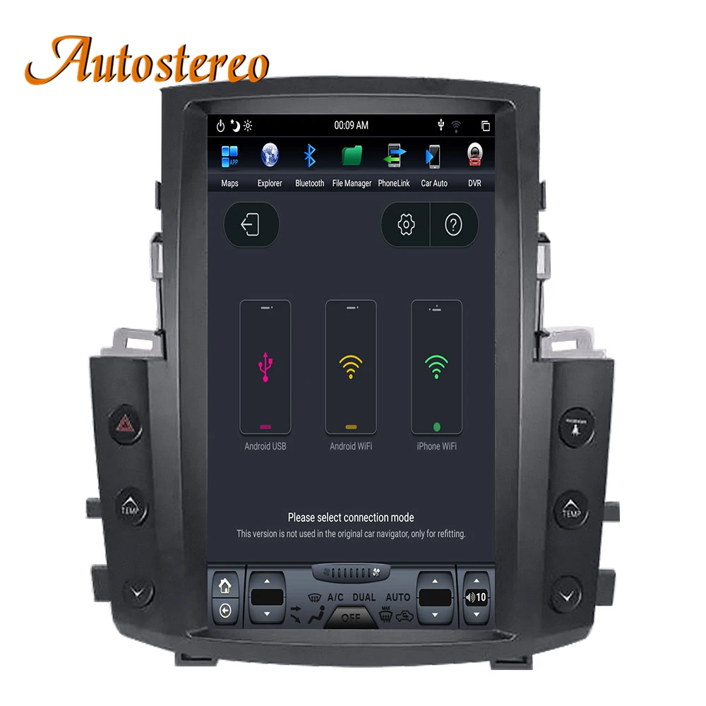 Excellent Tesla style Android 9.0 Car GPS Navigation Auto No DVD Player For Lexus LX570 radio tape recorder head unit multimedia player 7