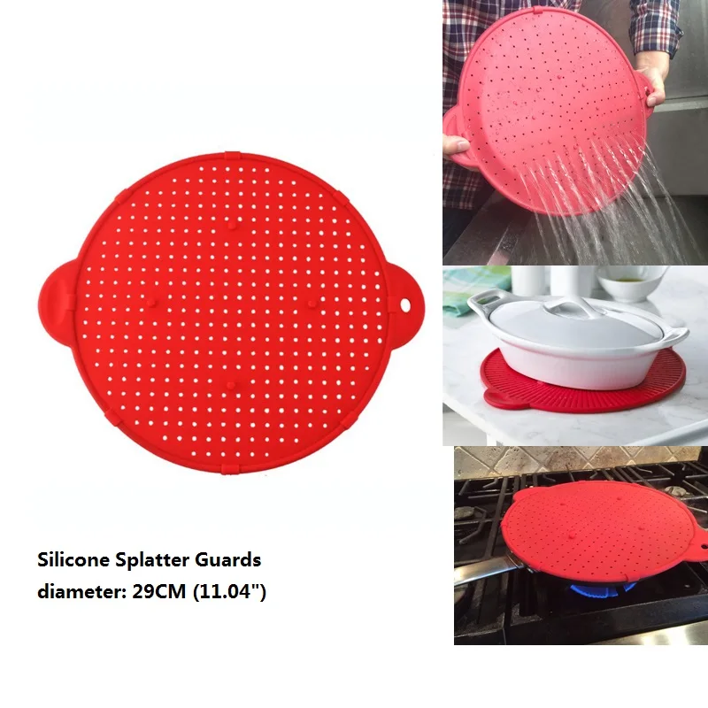 Cookware Silicone Splatter Guard Screen Pan Skillet frying ...