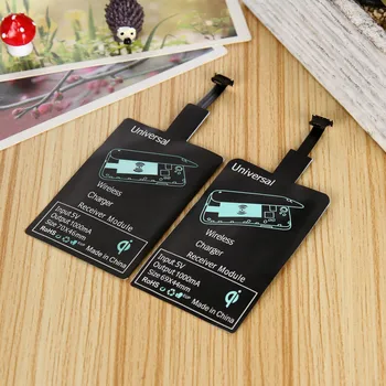 

500PCS/Lot Universal Qi Wireless Charger Receiver Adapter Receiver Pad Coil Android Phone Micro USB smartphone charger Receptor
