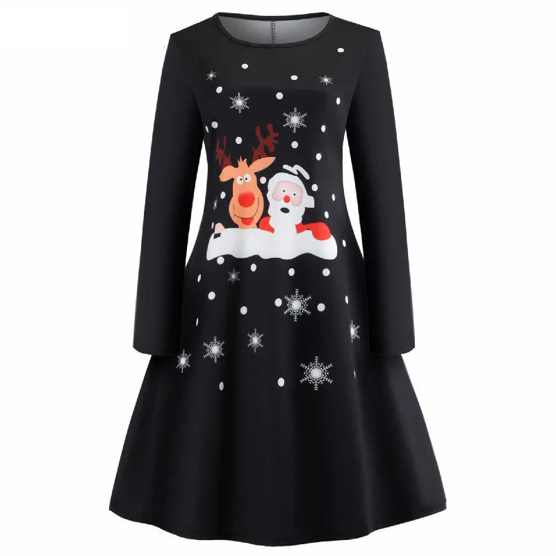 black christmas dress womens