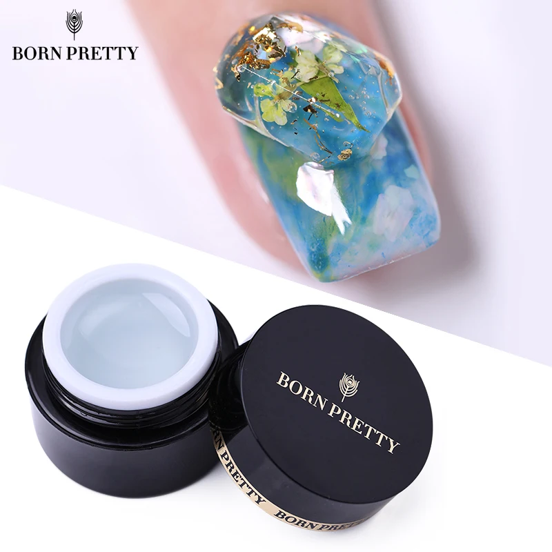 

BORN PRETTY Crystal Transparent Nail UV Gel 5ml Clear Nail Rhinestones Adhesive Glue 3D Effect Manicure Nail Art Tools