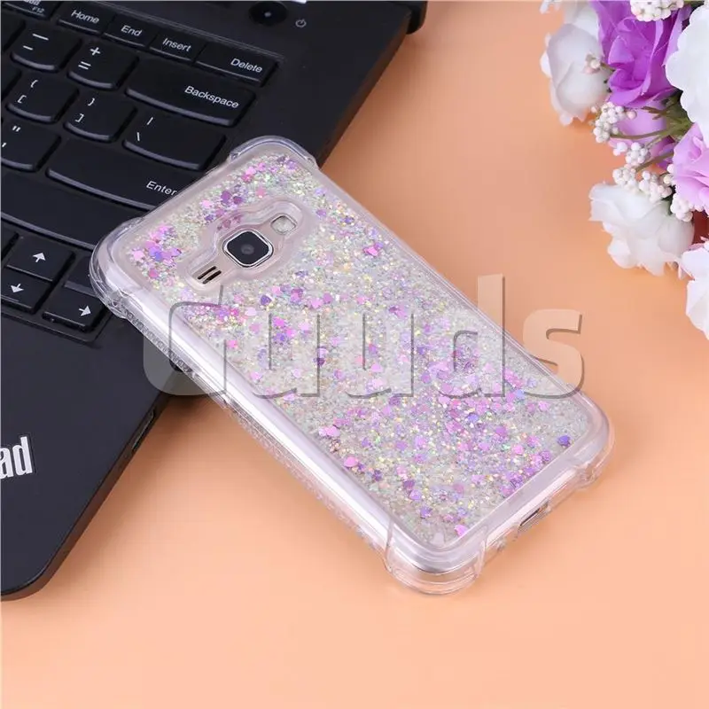 Dynamic Liquid Glitter Sand Quicksand Star TPU Case for Samsung Galaxy J1 2016 J120 - Rose