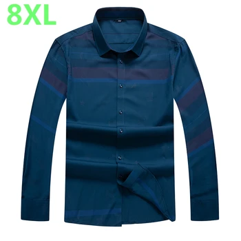 

Autumn winter Youth Plus size 8XL 7XL 6XL New Men Shirts Business Long Sleeve Male Shirt Slim Fit Popular Designs big size
