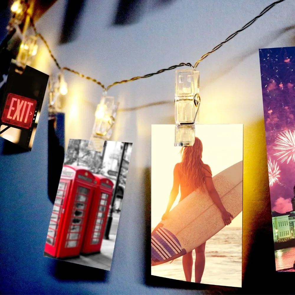 10-50 светодиодный s Photo Clip светодиодный светильник на батарейках декоративный светильник s String для рождества, праздника, дома, вечерние, сада