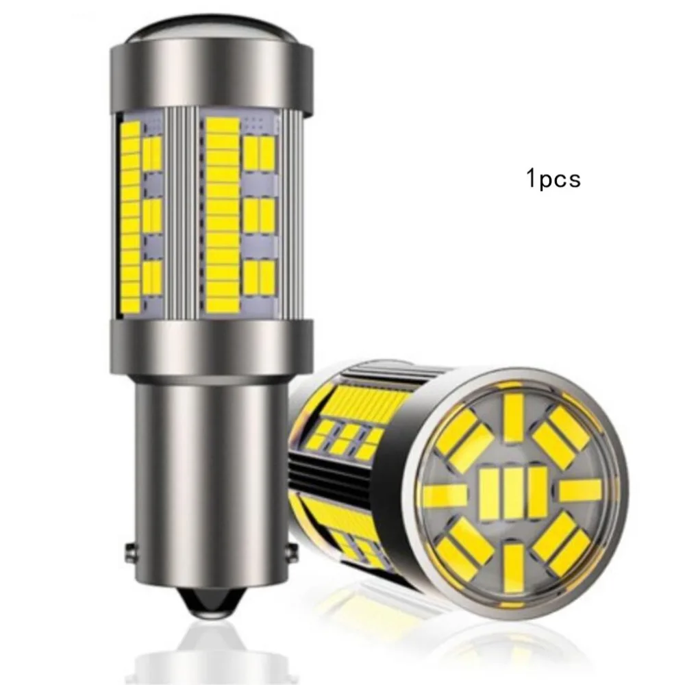 1 шт. 1156 P21W Led Ba15S Py21W Bau15S лампы 12V 4014 105Smd Canbus T20 Led 7440 W21W для обратный сигнал без вспышки