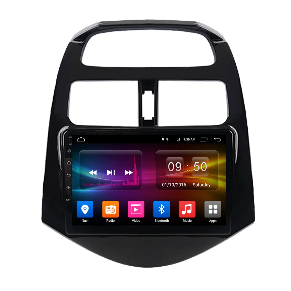 Cheap RoverOne Android 9.0 Octa Core Car Radio GPS For Chevrolet Spark 2010 - 2014 Beat Touchscreen Multimedia Player Stereo Head Unit 1