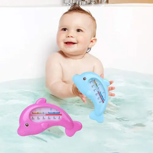Розовый синий Дельфин младенческой воды термометр плавающая вода детская Ванна термометр для комнаты малыша Ванна водяная температура