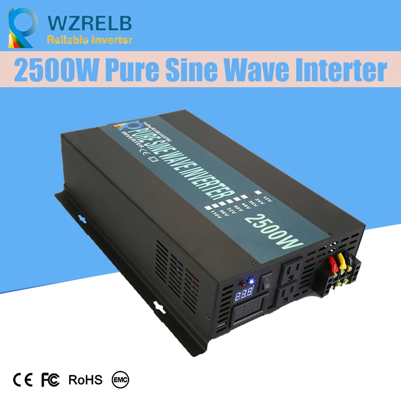 

Reliable Inverter 12V/24V 2500W Peak Power Inverter Voltage Convertor Transformer 48V Automatic Adaptable