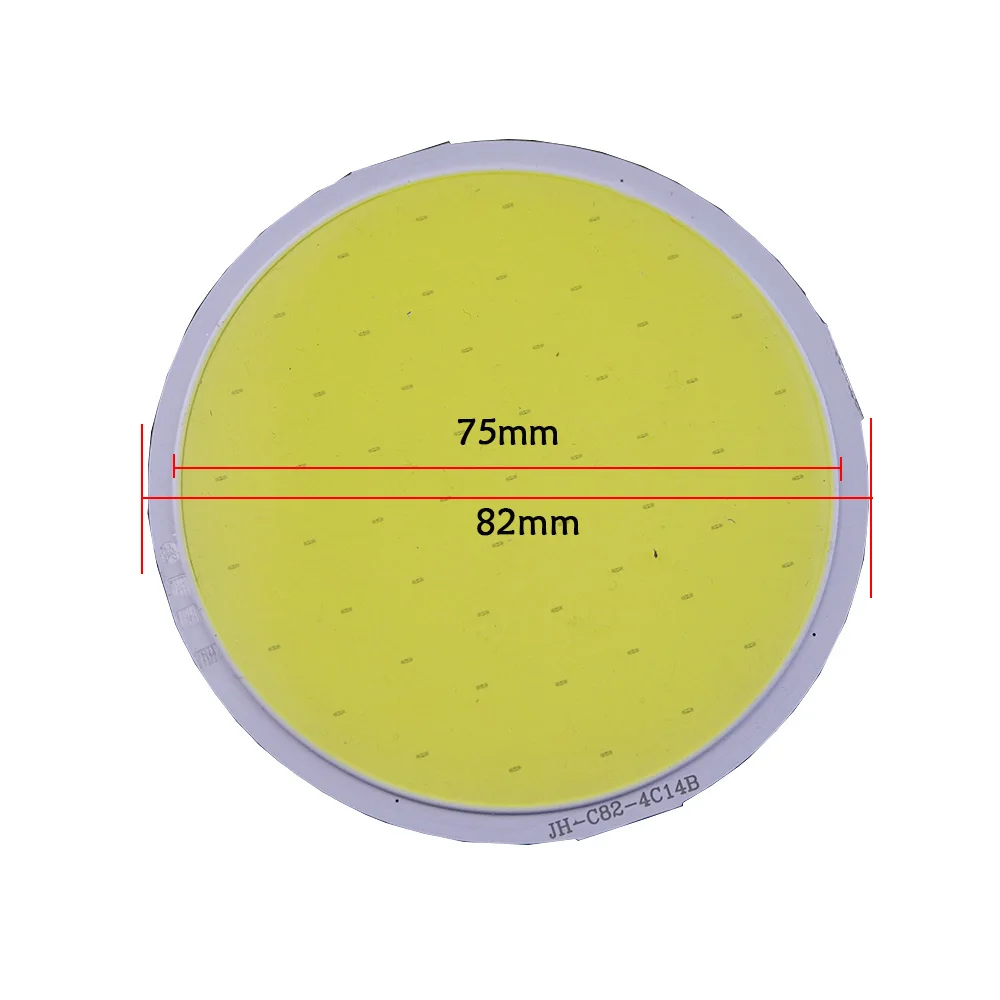 82 мм 10 Вт COB светодиодный ультра яркий круглый COB светодиодный светильник, чистый белый светильник, чипы для самостоятельной сборки 12В 800мА, 3 года гарантии, Diy светильник