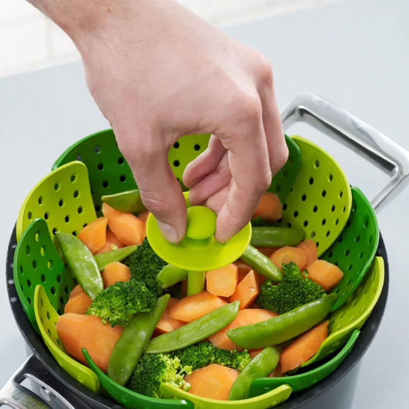 Lotus Plus Folding Non scratch Steamer Basket PP Kitchen Cooking Tool Cookware For Fruit Vegetable Steamer