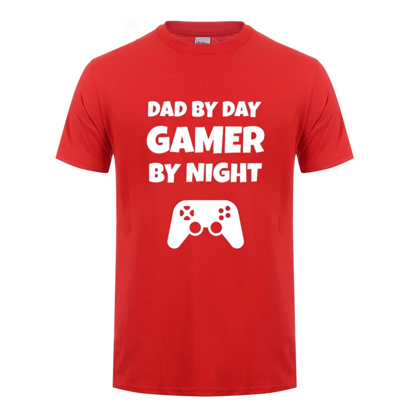 Футболка с надписью Dad By Day Gamer Night забавный подарок на день рождения для мужчин