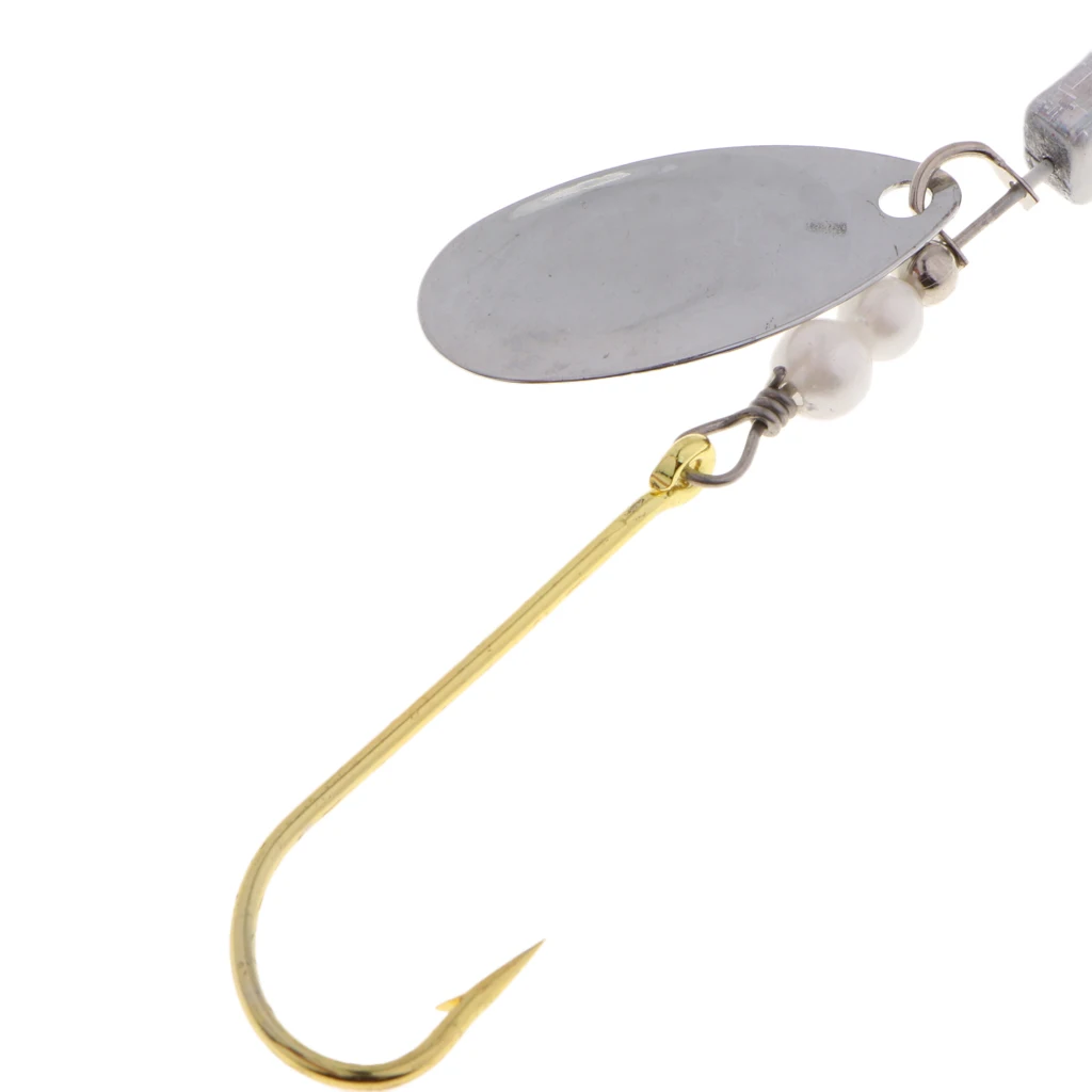 19g Metal Sequins Spinner Fishing Lure Pike Salmon Bait Bass Trout Lead Fish Lure Barbed Hook Spinnerbaits 