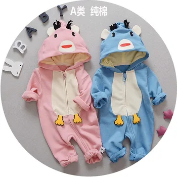 

Baby Clothes Newborn Baby Solid Lovely Cartoon Romper Spring Climbing Clothes