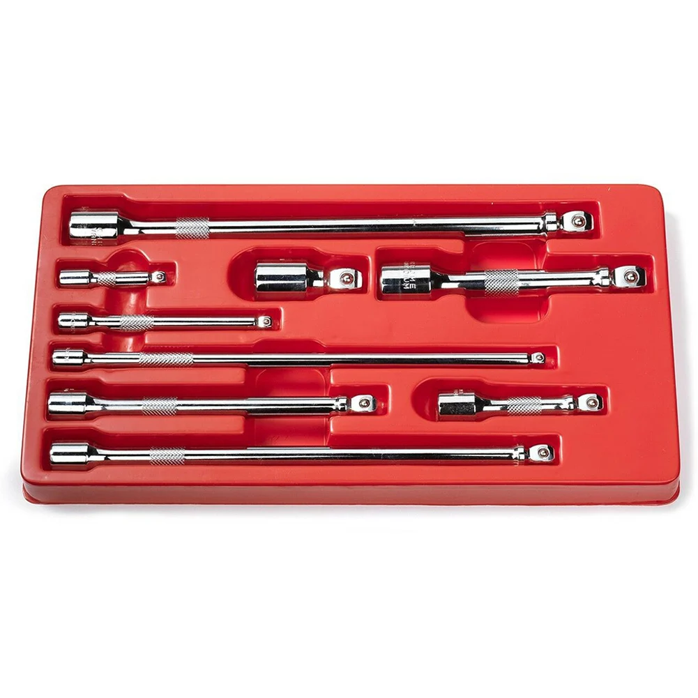 

New Hot 9pcs Drive Car Wobble Socket Extension Bar Hand Tool Set Kit 1/4" 3/8" 1/2