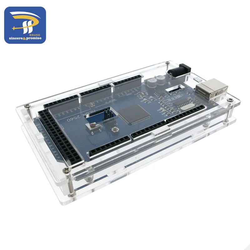 Прозрачный Акриловый Корпус для смарт электроники Mega2560 совместимый с arduino Mega 2560 R3
