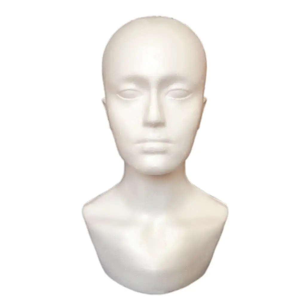 Мужской пенопластовый манекен голова модель для выставочная витрина очки парик шляпа шарфы