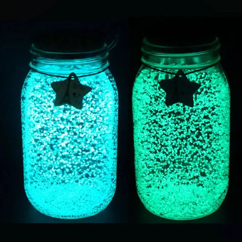 New Fish Tank Noctilucent Sand Night Luminous Dark Bright Glow Fluorescent Particles Aquarium Fish Tank Decoration