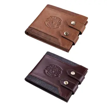 

2020 Men's Business Genuine Leather Wallet Pocket Credit Card Holder Clutch Bifold Purse Fashion Male Shore Wallets