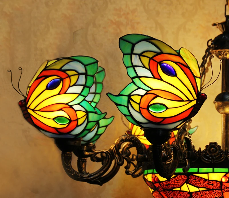 Stained Glass Butterfly Chandelier.10