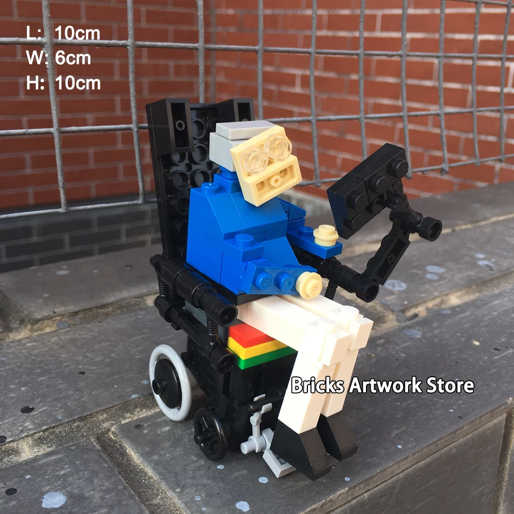 Us 1999 35 Offmoc Diy Set 133pcs Stephen Hawking Mini Figures Minifigs Creative Collection Bricklink Model Building Blocks Toys For Kid Gift In