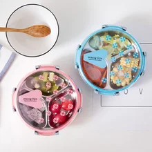 Нержавеющая стальная коробка для обеда трехмерное сохранение круглых фруктов с герметичные крышки коробки