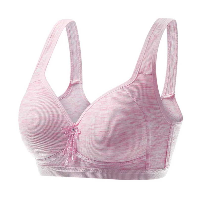 Summmer Lady Soft Cotton Wire free Bras Women Front Closure B C Cup ...