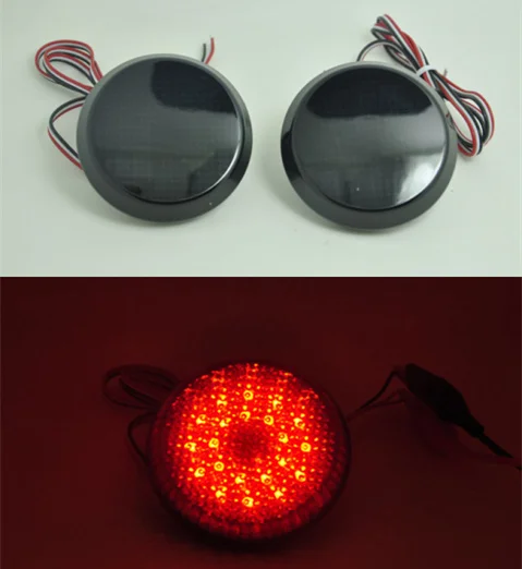 

For Toyota corolla 2007 Black Smoke Reflector LED light Guide back Tail Rear Bumper Brake lamp