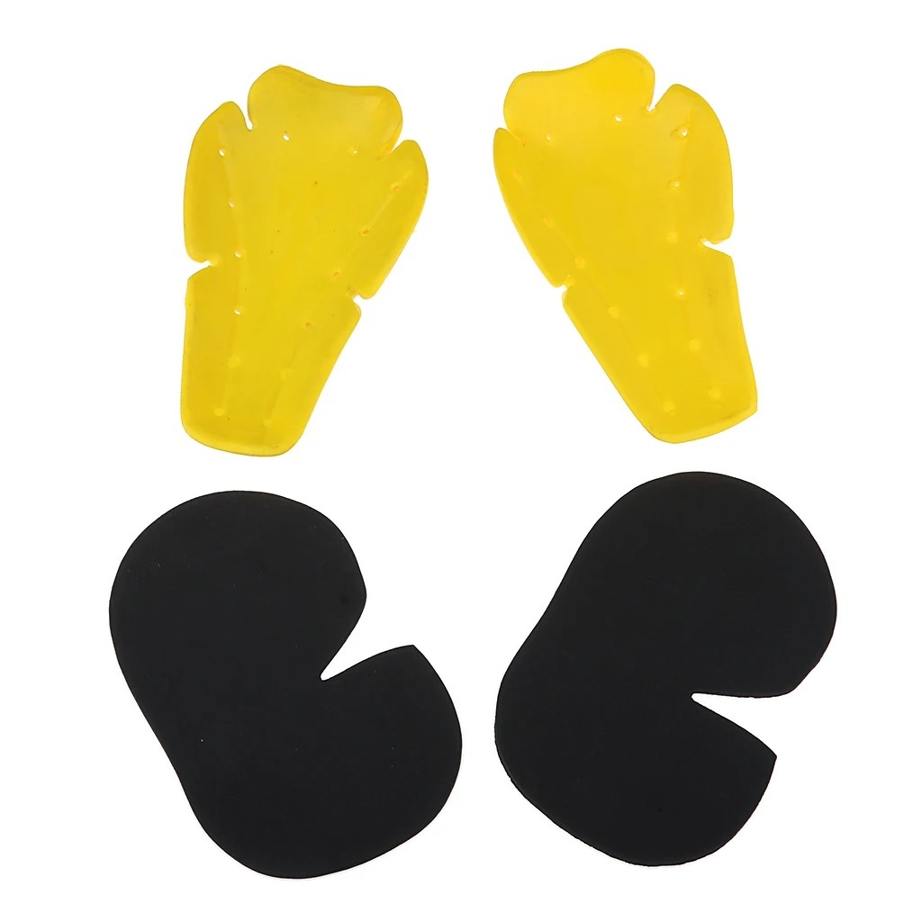 Durable Motorcycle Motocross CE Approved Detachable Armour Hip & Knee Protection Pad Yellow Black