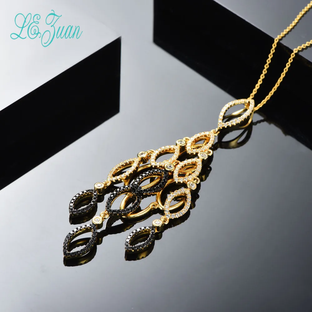 

l&zuan S925 Fashion Sterling Silver Jewelry Beatiuful White Zircon Pendant Necklace For Women Christmas Gifts