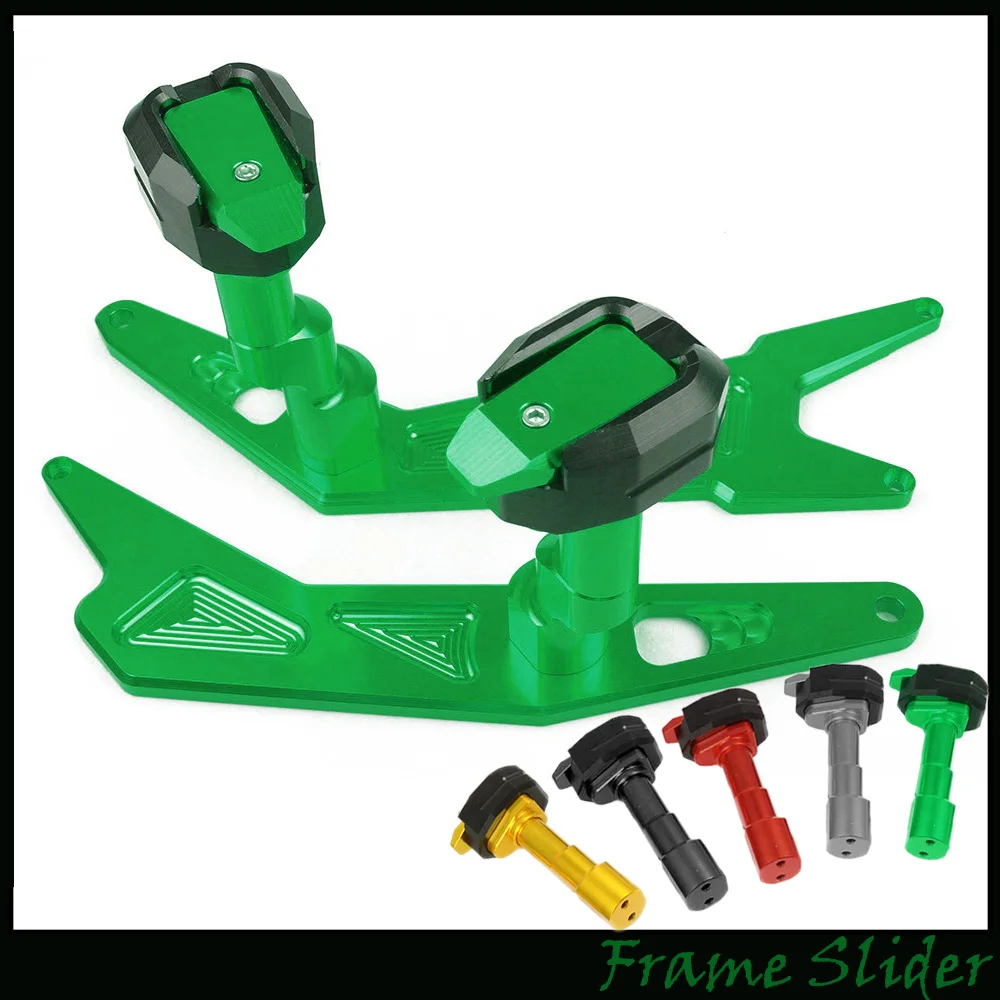 

CNC Motorcycle Frame Sliders Screw Crash Cover Falling Protector Guard Pad Engine Case For Kawasaki Ninja 300 2013 2014-2016