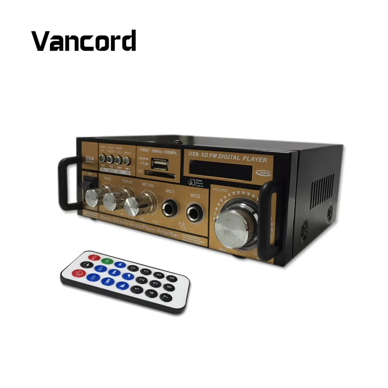 Vancord Mini Car Power Amplifier MP3 Radio Audio Stereo Bass Speaker Booster Player for Car Home Black with Power Plug Teli004 (9)